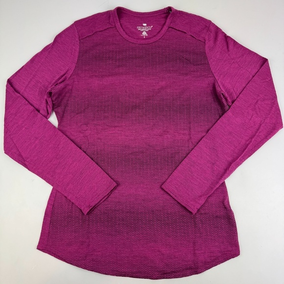 Segments Womens Size S 100% Merino Wool Shirt Baselayer Top Magenta Long Sleeve - Picture 1 of 7